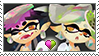 Official Splatoon artwork of the Squid Sisters, Callie and Marie, posing.